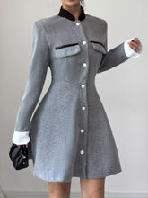 A-Line Long Sleeve Button-Down Dress OutfitFlow